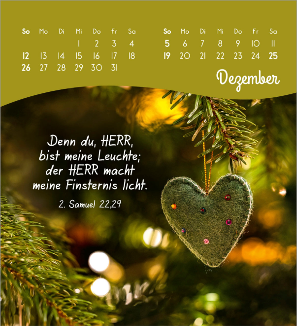 Von Herzen ein glückliches Jahr 2027 - Aufstellkalender