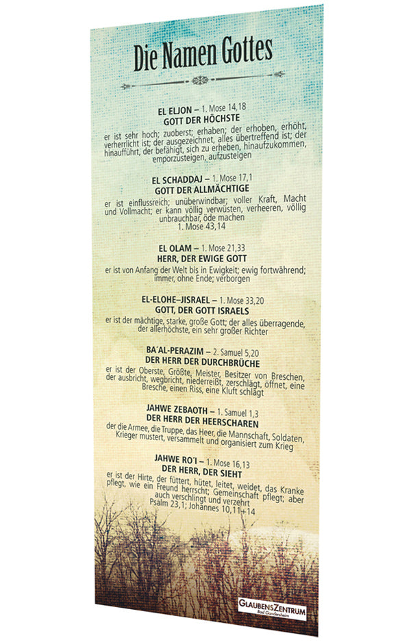 Lesezeichen - Die Namen Gottes