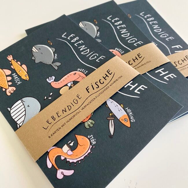 Lebendige Fische | 8 Karten für Klein & Groß | A6
