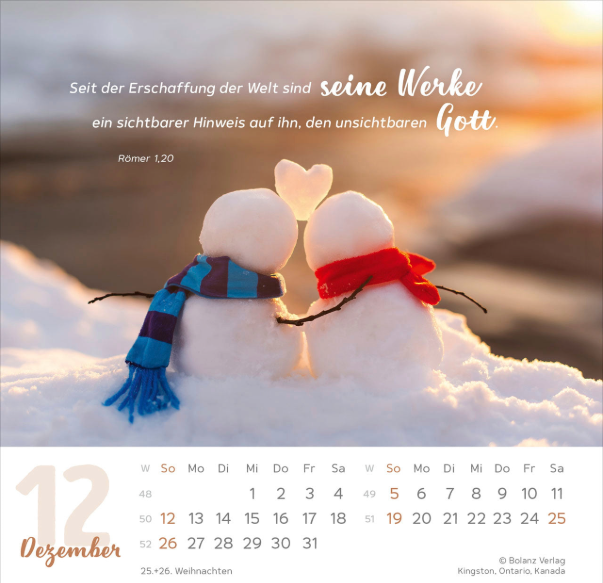 Meine Zeit 2027 - Aufstellkalender