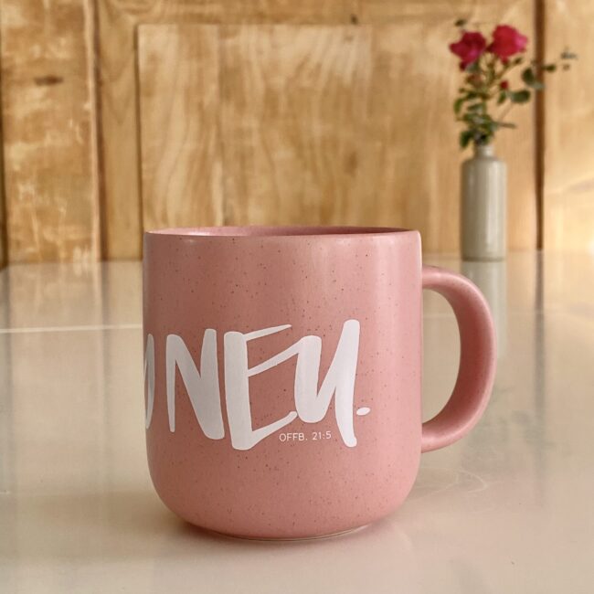 Tasse „alles neu“ Rosa| Jahreslosung 26