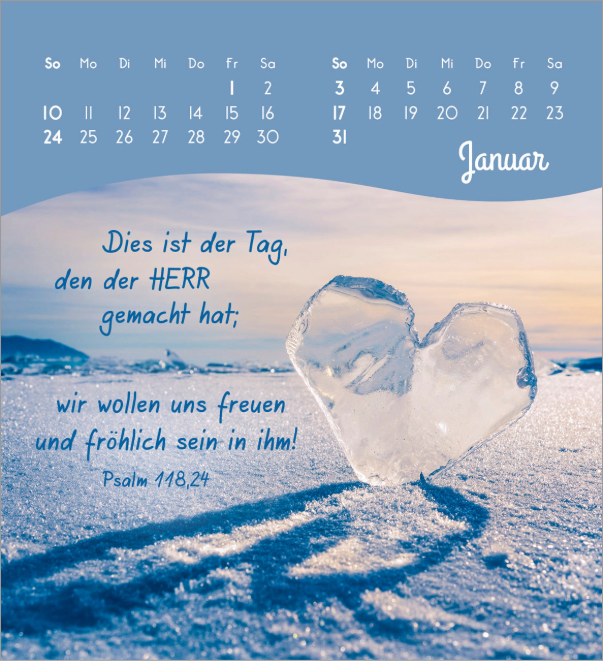 Von Herzen ein glückliches Jahr 2027 - Aufstellkalender