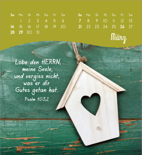 Von Herzen ein glückliches Jahr 2027 - Aufstellkalender