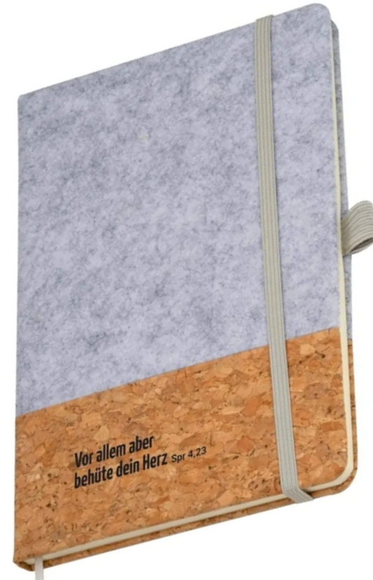 Vor allem aber behüte dein Herz - Notizbuch (Kork & Filz)