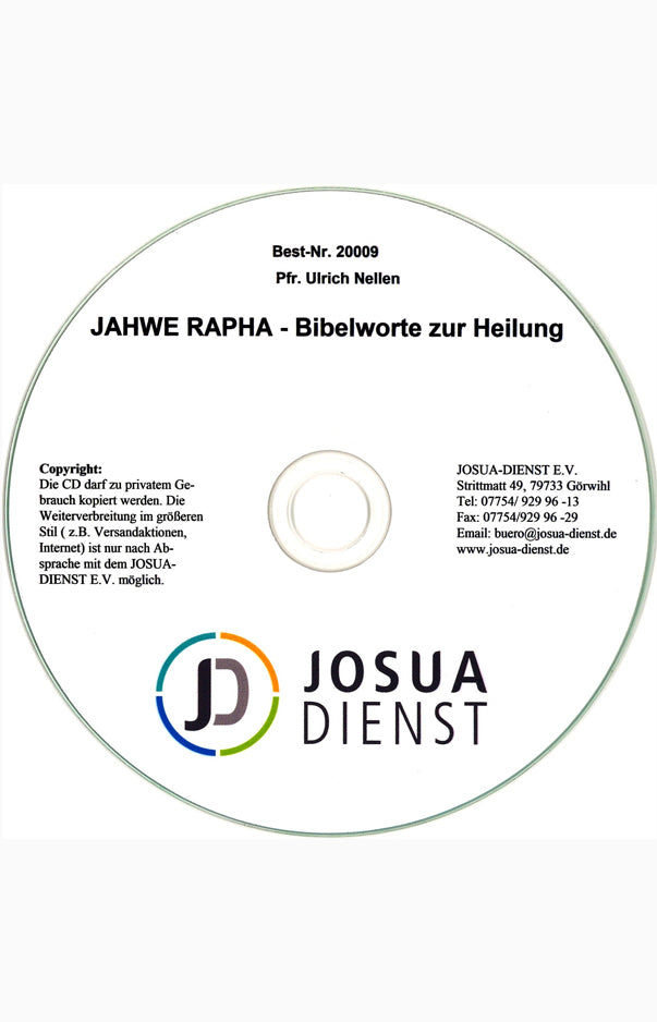 MP3-CD Jahwe Rapha - Bibelworte zur Heilung